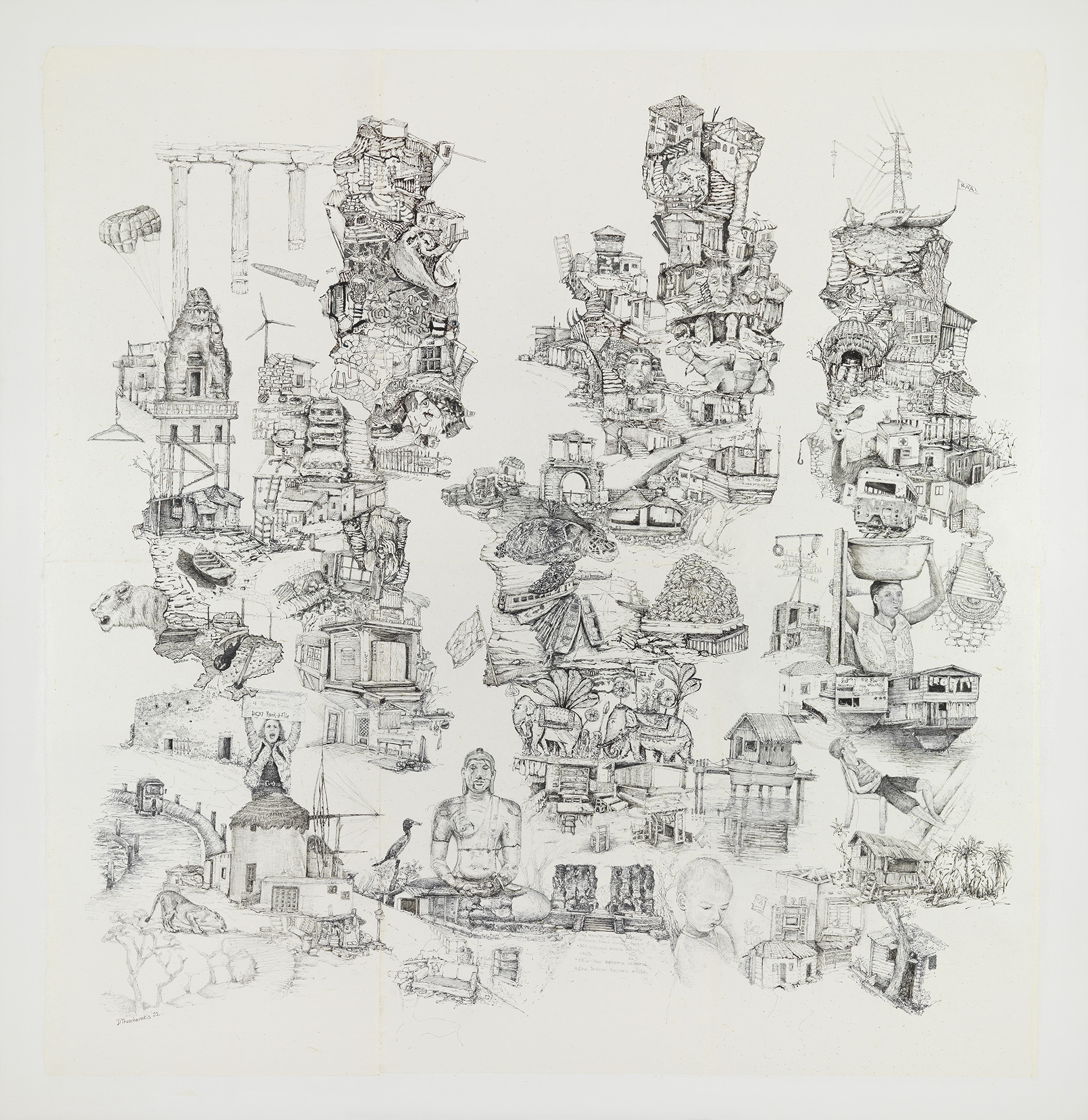 2022 | ink on handmade rice paper | 175 x 170 cm (68.9 x 66.9 in)